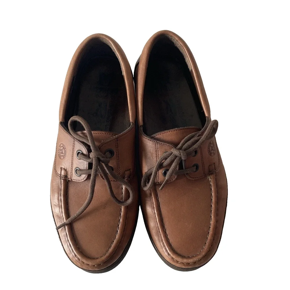 Ralyx by Mephisto Hurrikan Boat Shoe Brown Leather Size 6 Men Lace Up Chestnut